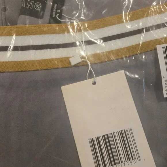 Wildfang Empower Taped Trouser Pants Gray Womens Size 8 Tapered Gray - Picture 2 of 4